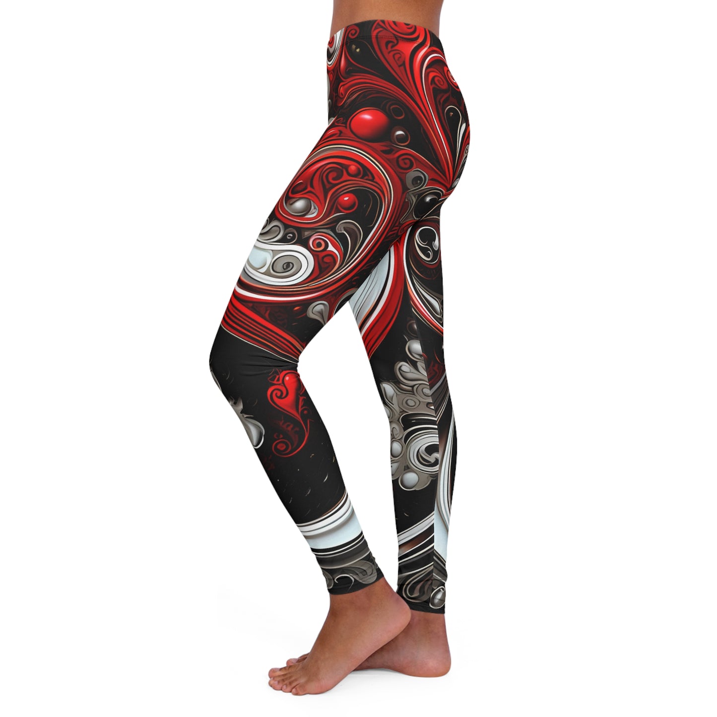 Spandex Leggings with Crazy AI Design Pod Print - Women's Casual