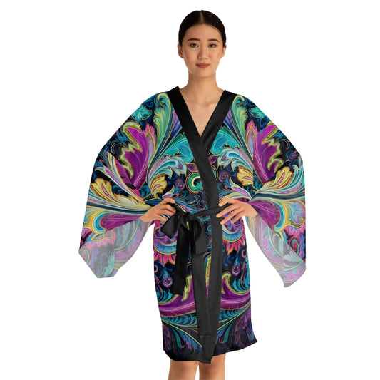 Womens kimono comfortable breathable paisley design leisure wear Spring kimono love of a regal spring Feminine wear casual womens wear