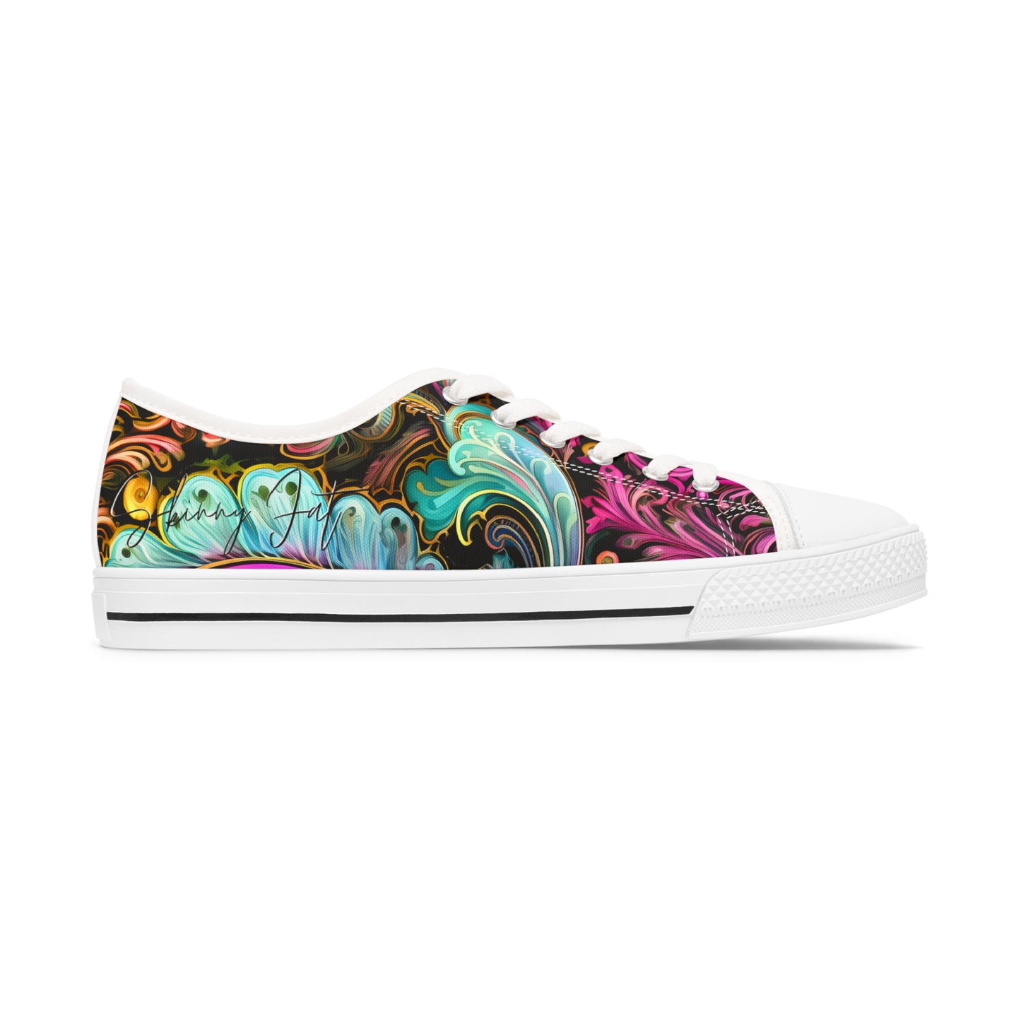 Womens Low Top abstract art print shoe low top abstract art shoes artistic sneaker abstract pattern unique footwear paisley abstract design