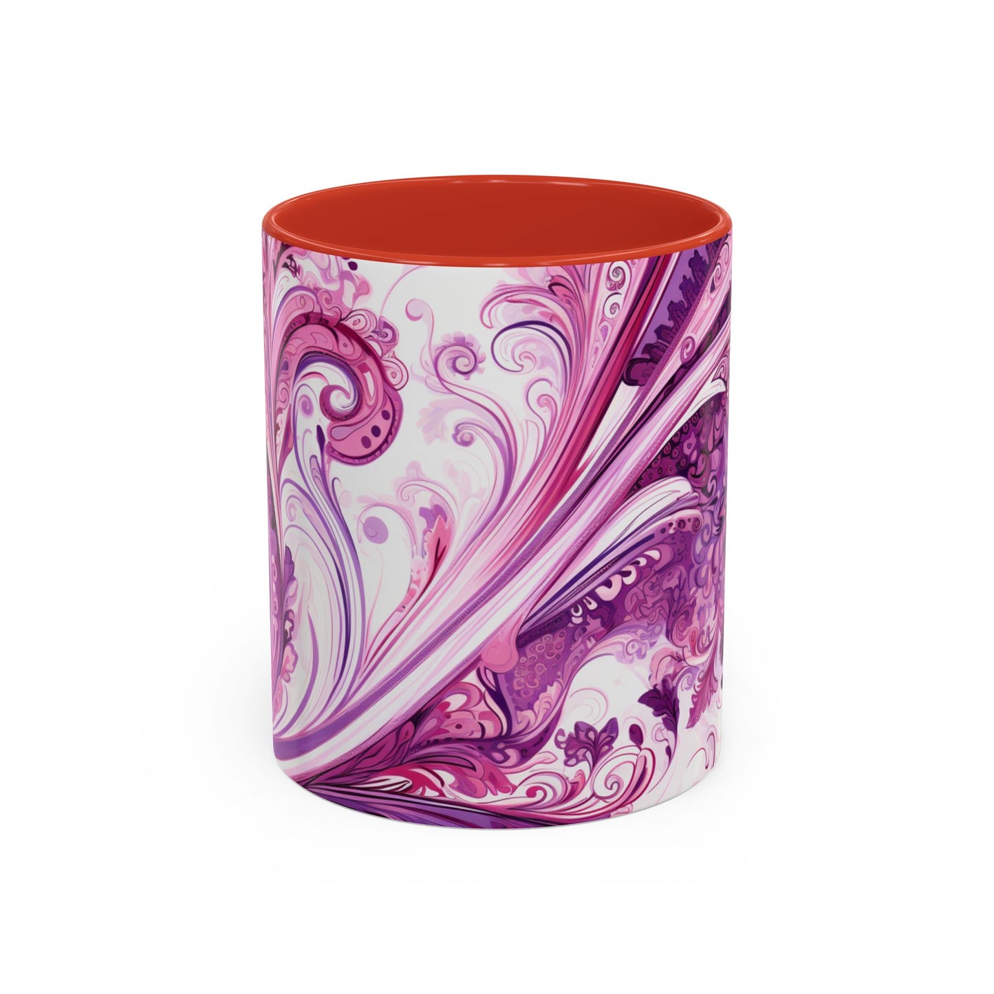 Coffee mug Paisley print ceramic Hot beverage casual soup cup keep the caffeine life alive with a morning drink of coffee regal style 11oz