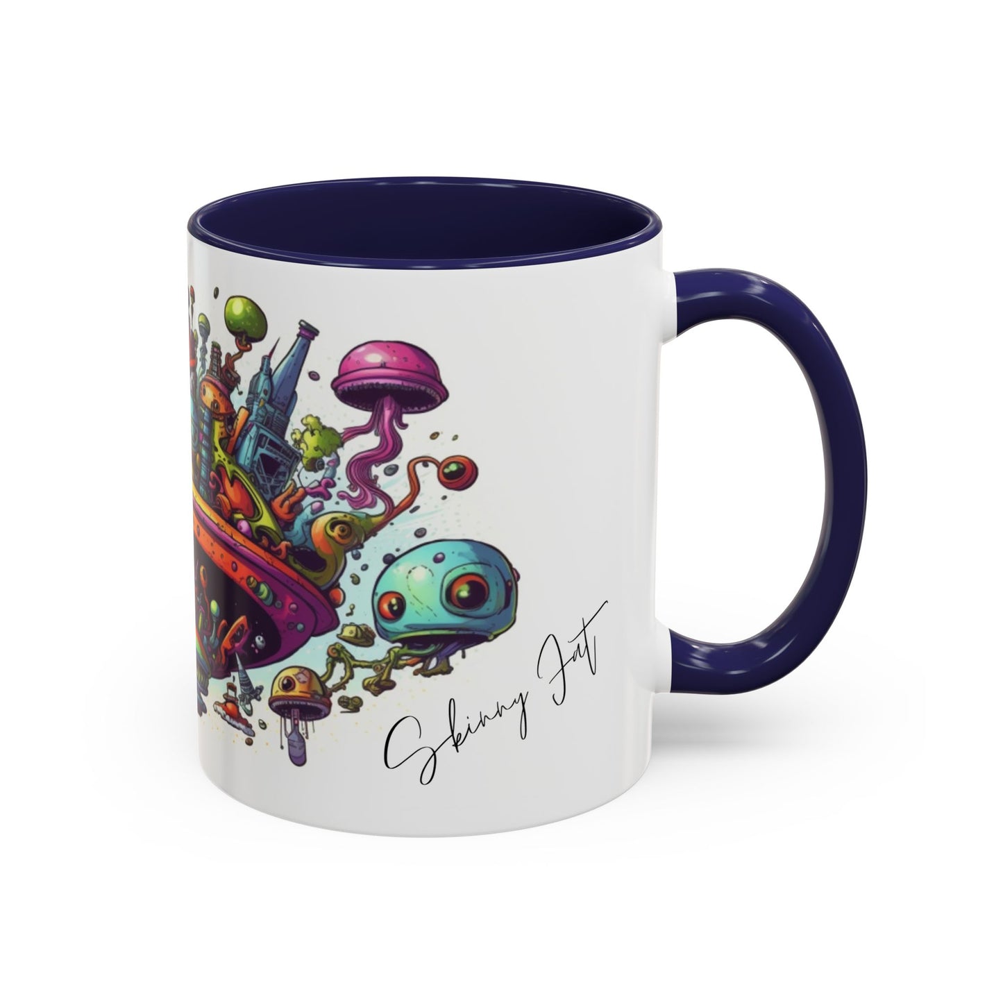 Graffiti print ceramic coffee mug Hot beverage casual soup mug keep the street life alive with a morning cup of coffee graffiti style 11oz