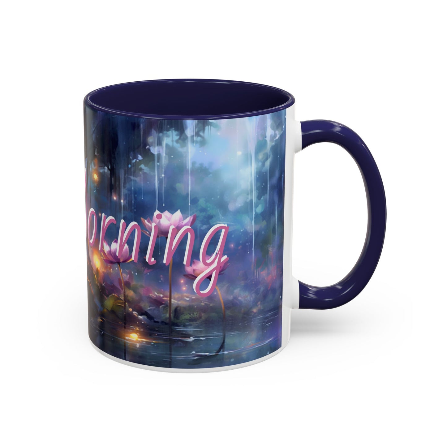 Flower print ceramic coffee mug Hot beverage casual soup mug keep the street life alive with a morning cup of coffee graffiti style 11oz