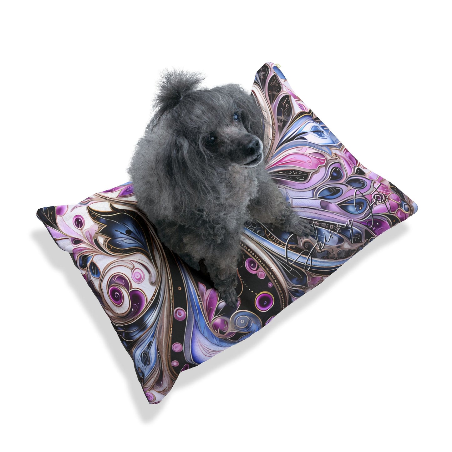 Pet bed Where Comfort Meets AI Signature Graphics Printed Pet Bed gift Custom Pet Personalized Pillow Pet Gift square shaped pillow