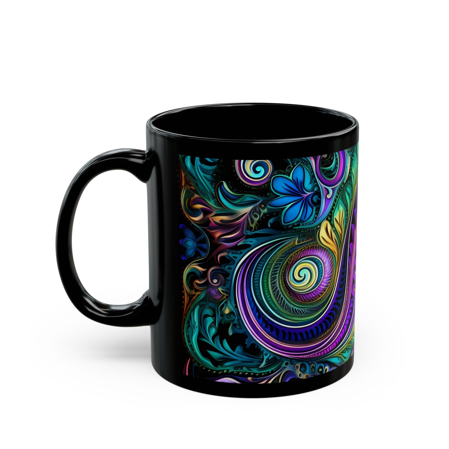 Graffiti print ceramic coffee mug Hot beverage casual soup mug keep the street life alive with a morning cup of coffee graffiti style 11oz