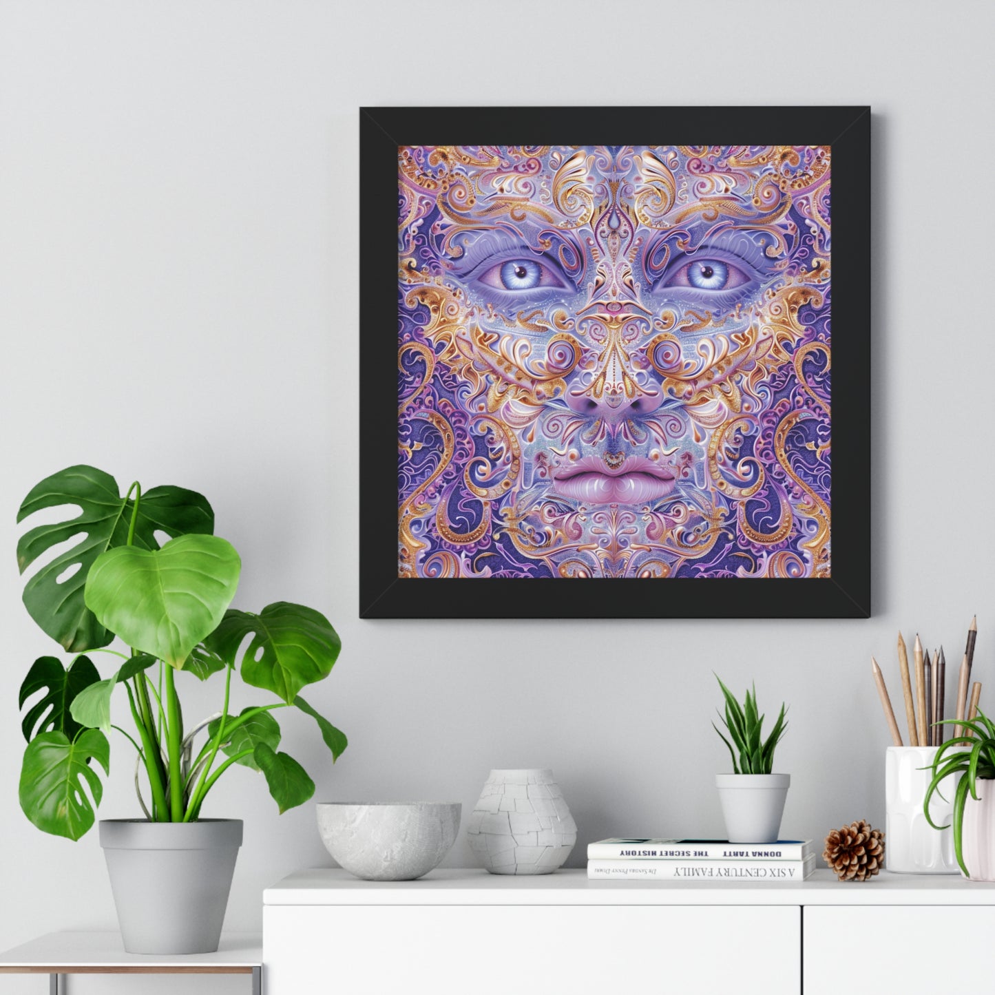 Mystical Eyes Framed Horizontal Poster - Decorative Wall Art for Home & Office