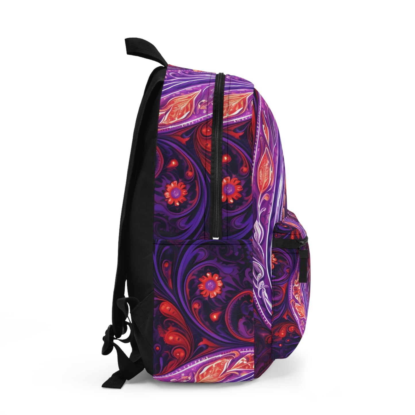 Student backpack bag paisley inspired Watercolour inspired design abstract art shoulder bag art tote creative fashion artist fashion makeup