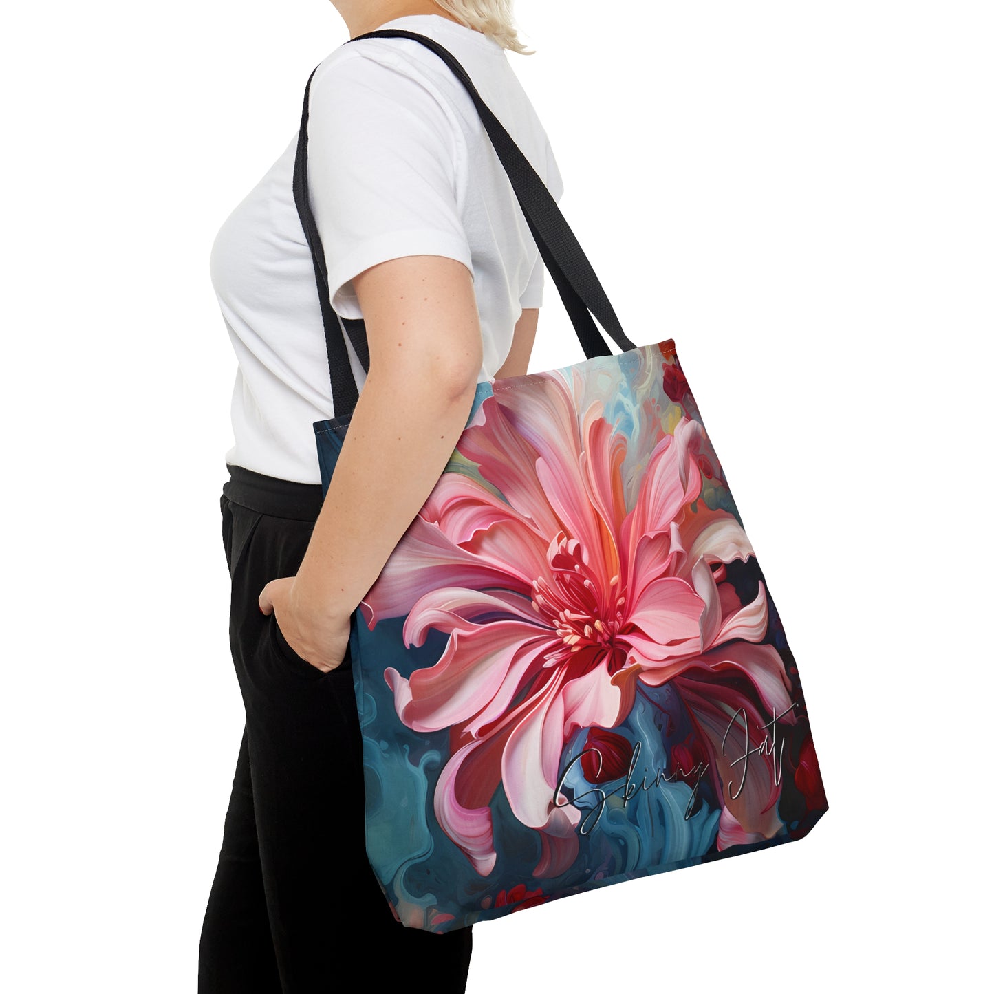 Floral tote bag ai graphic inspired snack pack tote stylish tote bag for travel cool shopping bag casual carrying tote