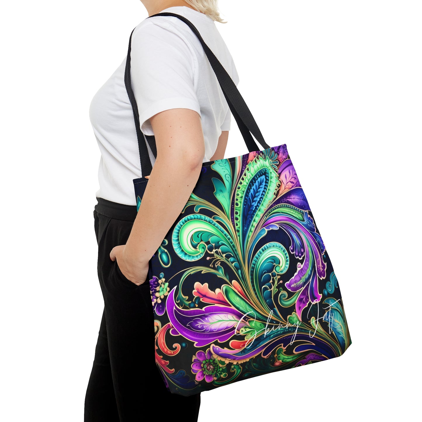 Tote bag featureing a beautiful flower image on both sides perfect for nature lovers gift and those who appreciate the beauty of flowers