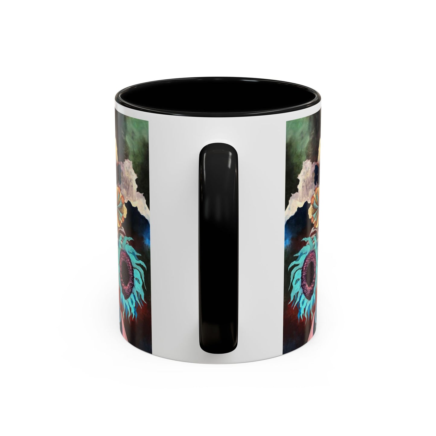 Flower print ceramic coffee mug 11 oz Hot beverage casual soup mug keep the street life alive with a morning cup of coffee graffiti style