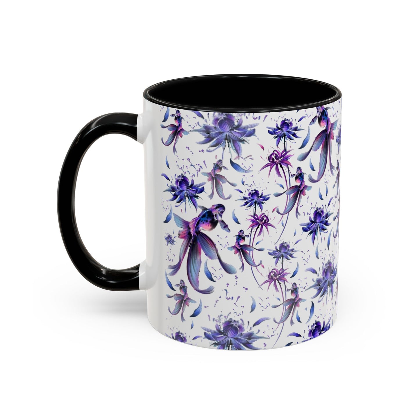 Flower print ceramic coffee mug Hot beverage casual soup mug keep the street life alive with a morning cup of coffee graffiti style