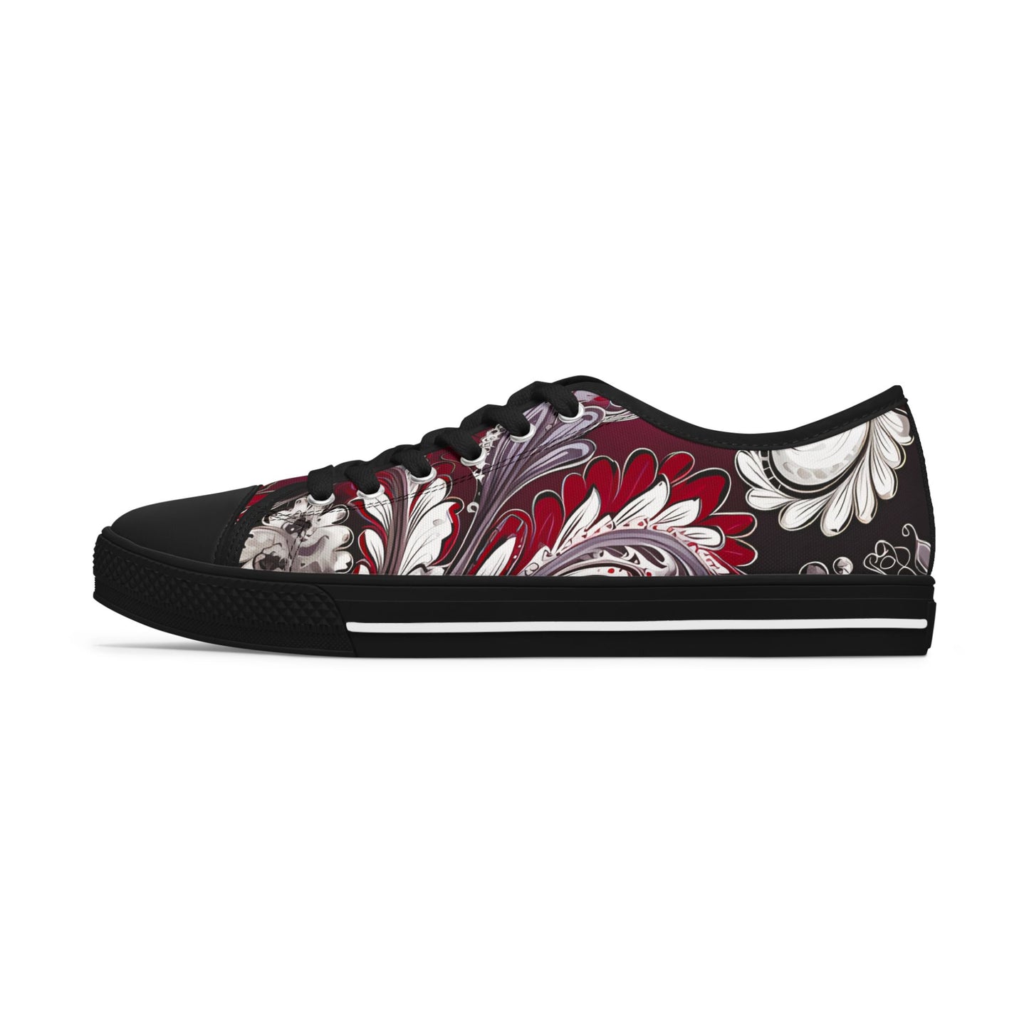 Womens Low Top abstract art print shoe low top abstract art shoes artistic sneaker abstract pattern unique footwear paisley abstract design