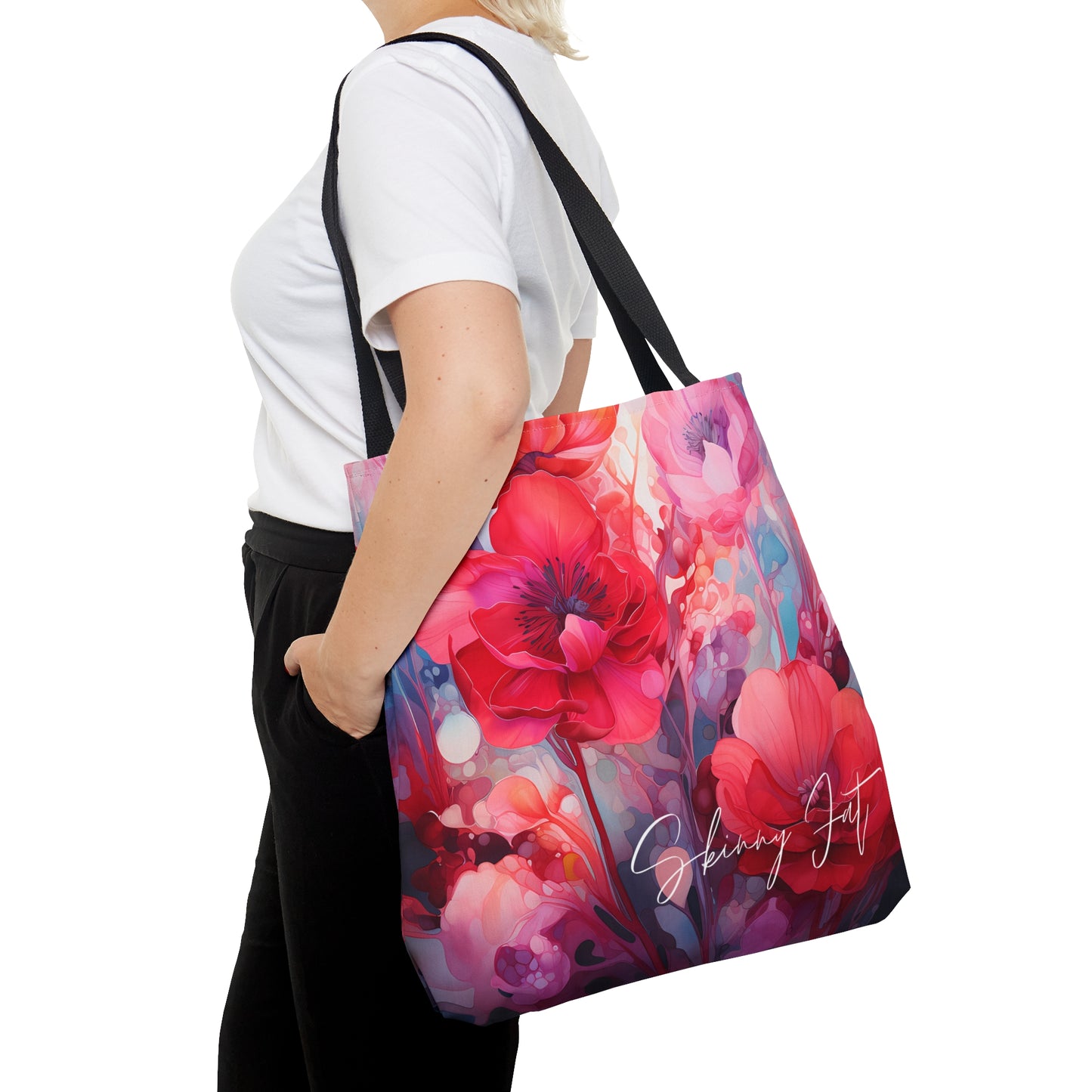 Tote bag for the flower artist lover oil painting inspired Water colour inspired design abstract art tote bag painting tote creative fashion