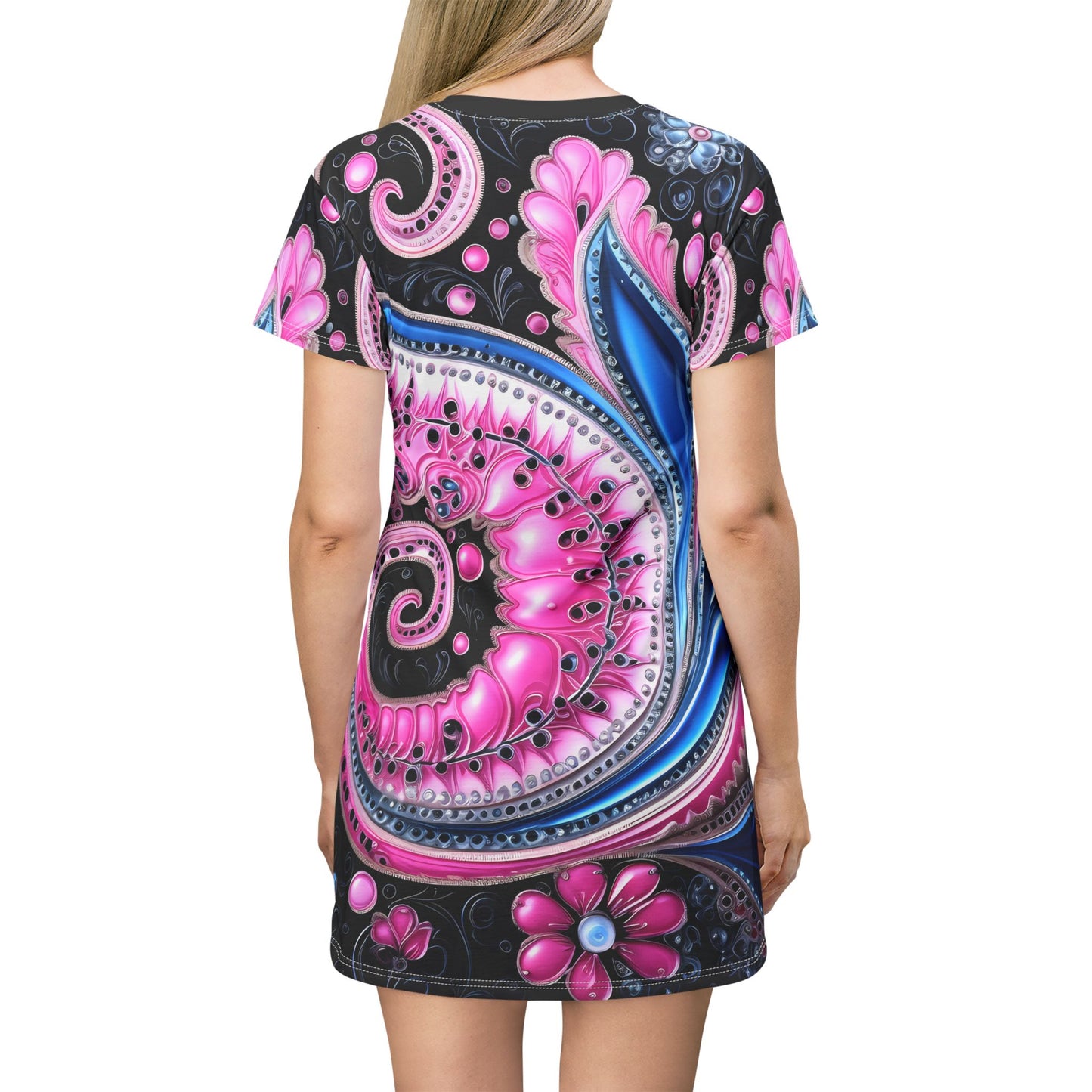 Spring dress T comfortable breathable paisley regal design leisure wear Spring T love of butterflies spring Feminine wear casual womens wear