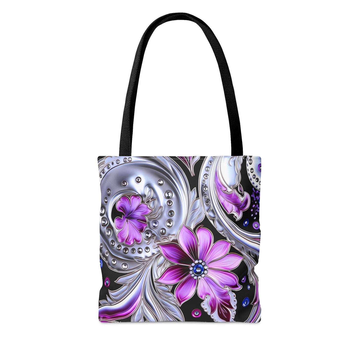 shoppers tote bag purple blue regal paisley inspired Watercolour design abstract art tote bag creative fashion gift for teen artist fashion