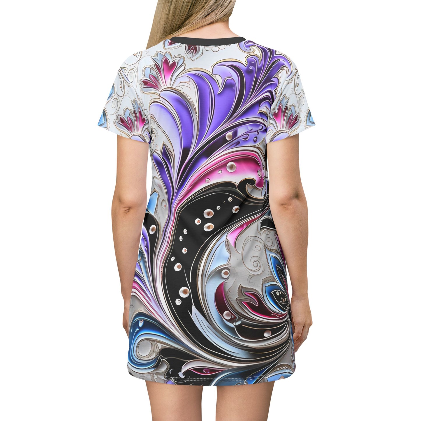 Spring dress T comfortable breathable paisley regal design leisure wear Spring T love of butterflies spring Feminine wear casual womens wear