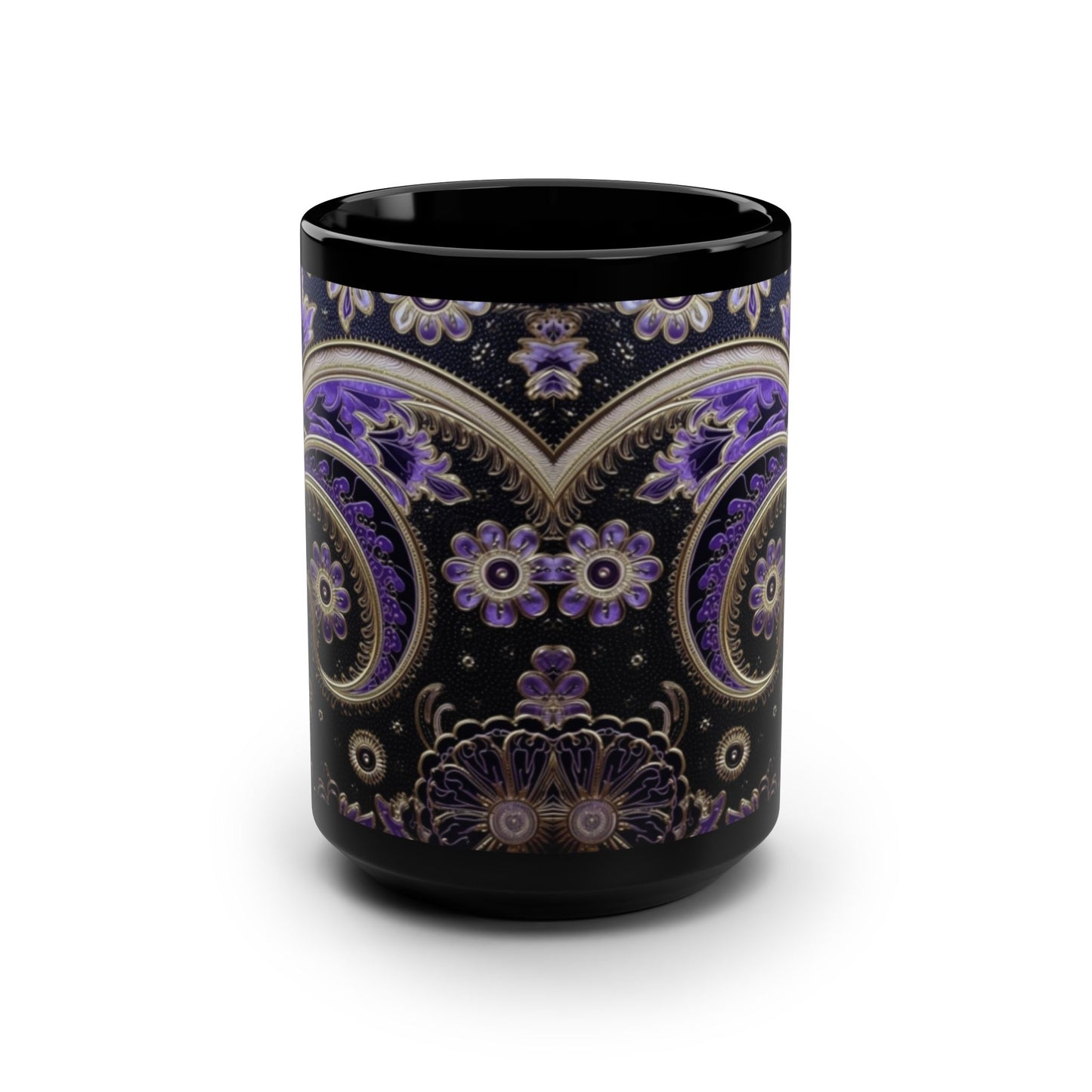 Paisley print ceramic coffee mug Hot beverage casual soup mug keep the street life alive with a morning cup of coffee graffiti regal style