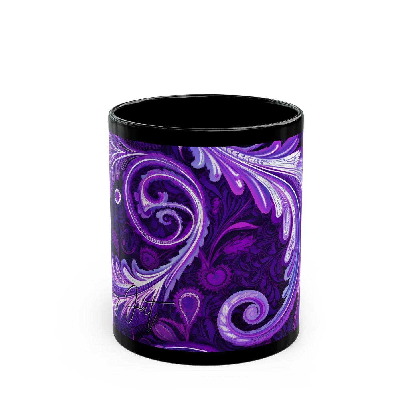 Coffee mug Paisley print ceramic Hot beverage casual soup cup keep the caffeine life alive with a morning drink of coffee regal style 11oz