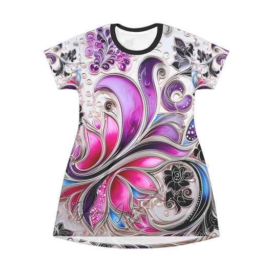 Spring dress T comfortable breathable paisley regal design leisure wear Spring T love of butterflies spring Feminine wear casual womens wear