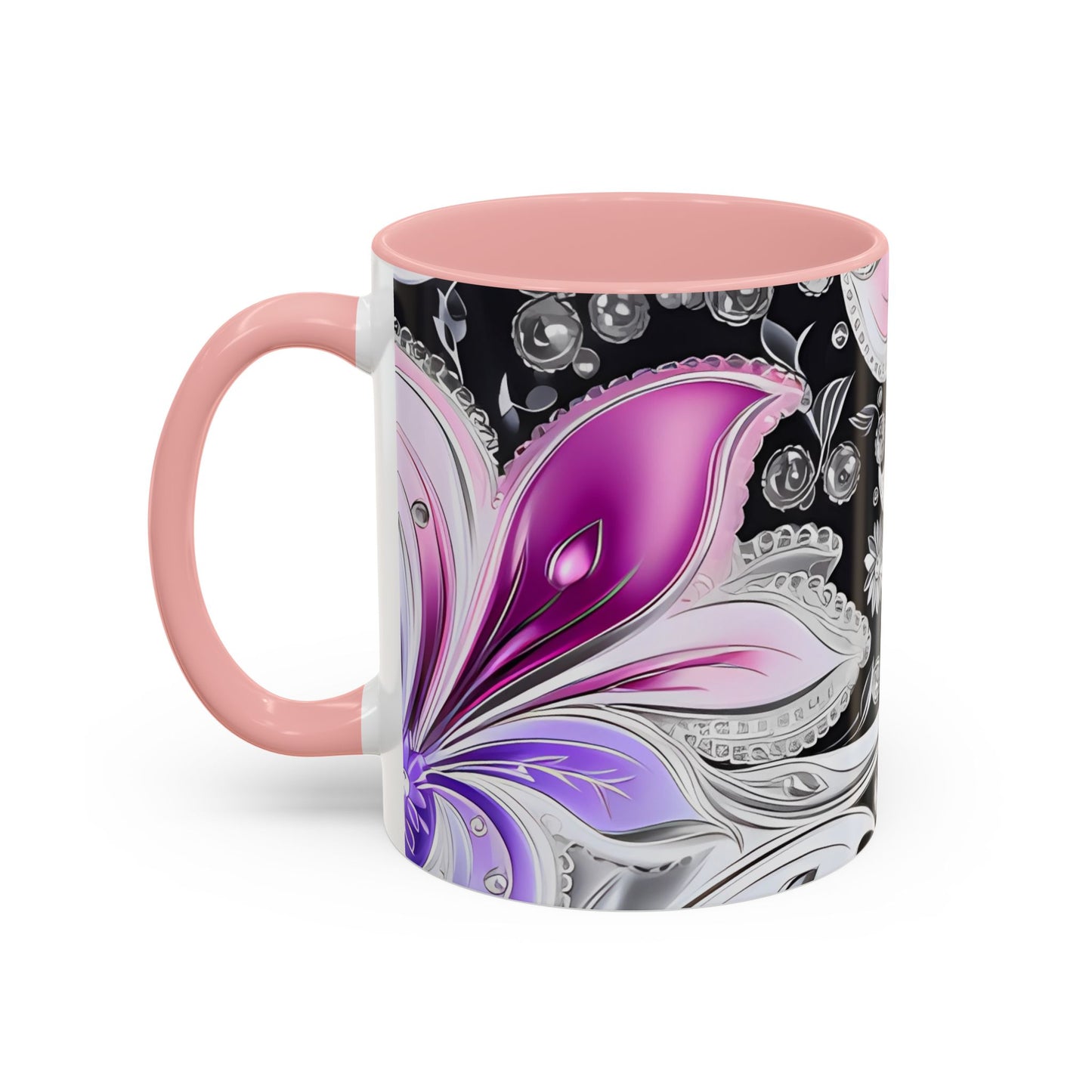 Coffee mug Paisley print ceramic Hot beverage casual soup cup keep the caffeine life alive with a morning drink of coffee regal style  11oz