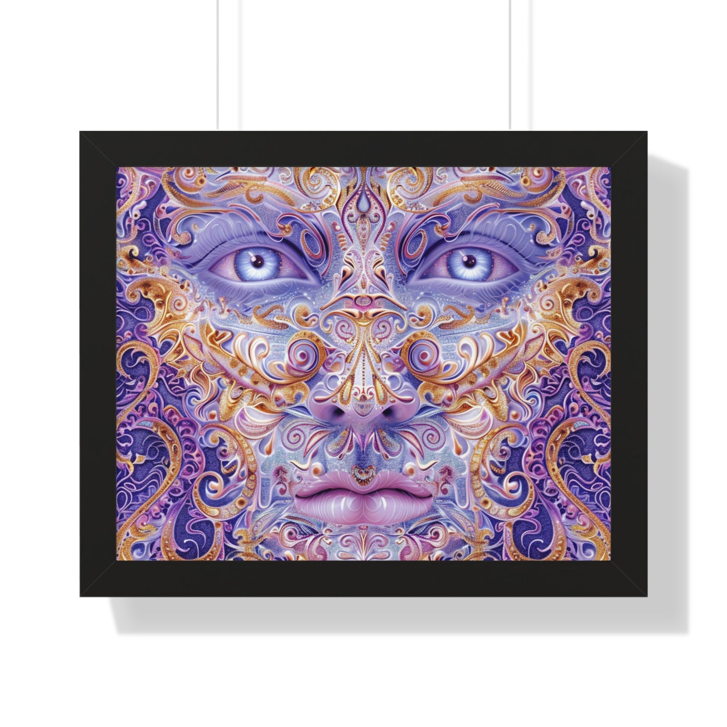 Mystical Eyes Framed Horizontal Poster - Decorative Wall Art for Home & Office