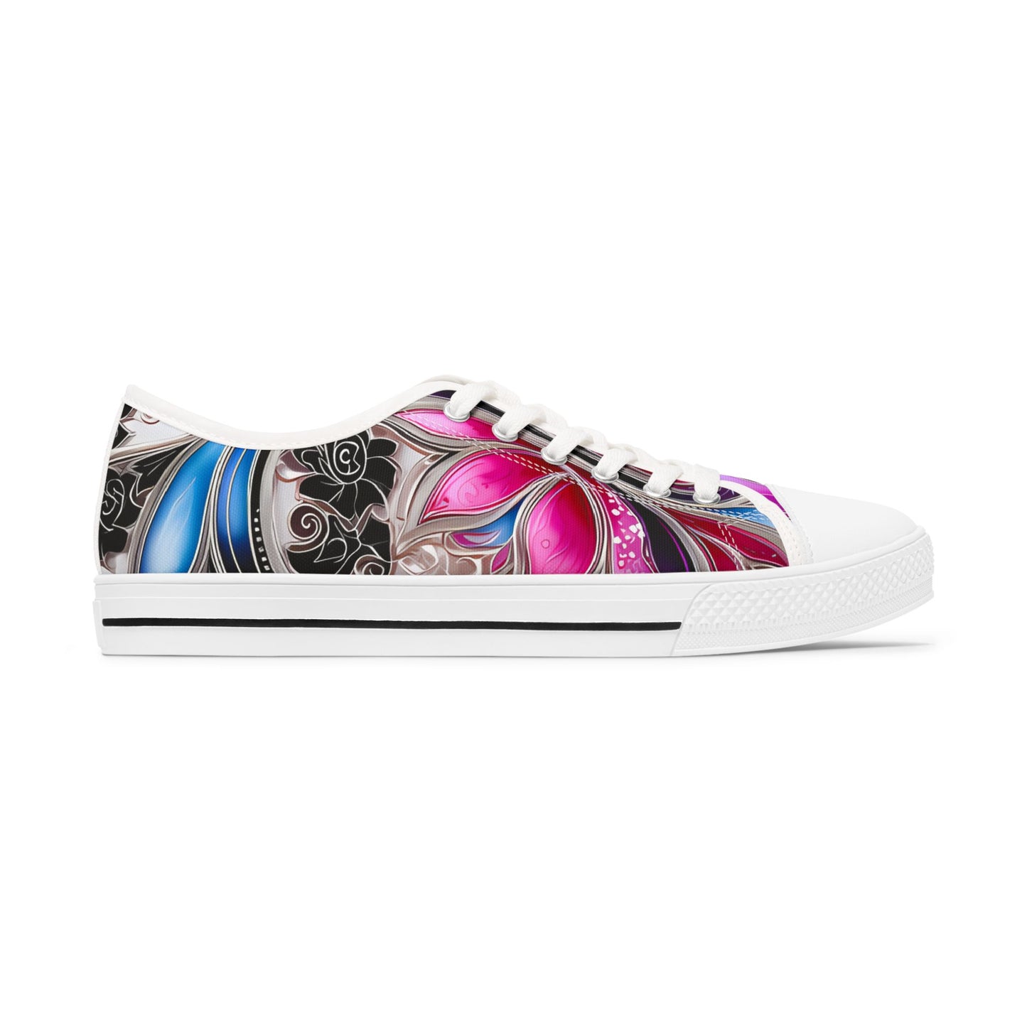 Womens Low Top abstract art print shoe low top abstract art shoes artistic sneaker abstract pattern unique footwear paisley abstract design