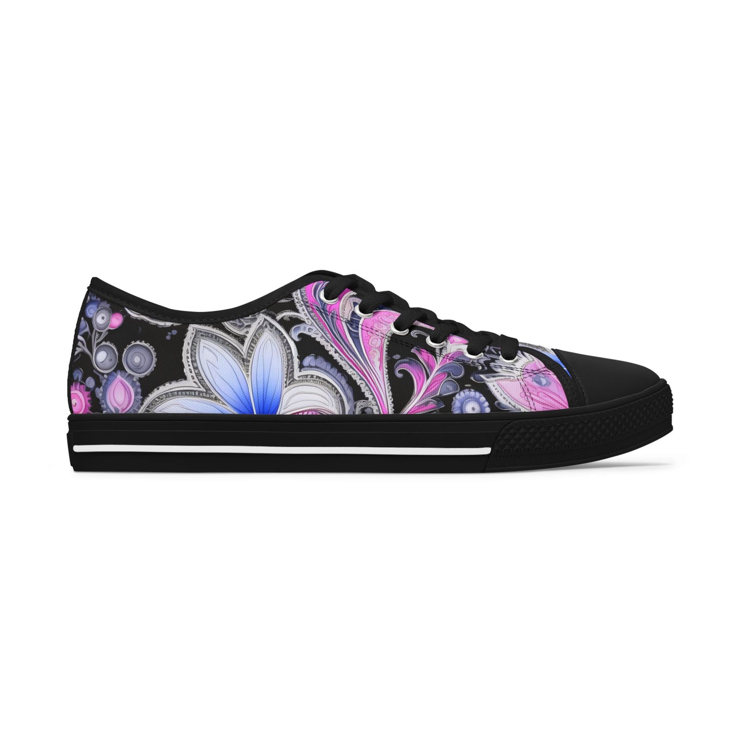 Womens Low Top abstract art print shoe low top abstract art shoes artistic sneaker abstract pattern unique footwear paisley abstract design