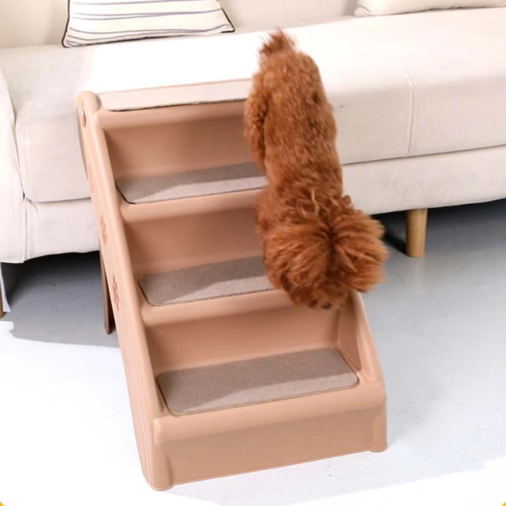 Pet Stairs Folding Pet Steps Nonslip 4-Step Pet Ladder for Indoor Dogs and Cats Dog Climbing Ladder Dog Slope Steps