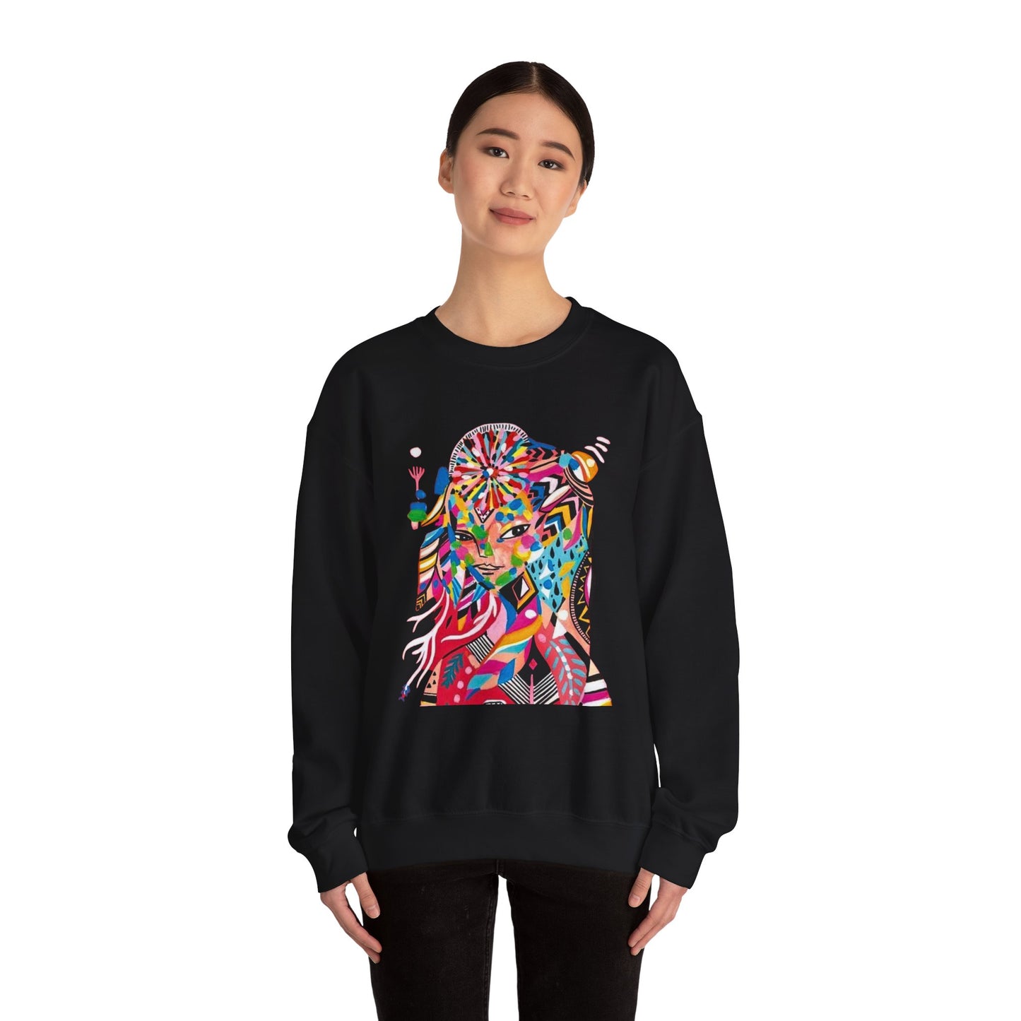 Crewneck Sweatshirt street art as a gift for anyone printed on a fashionable sweater back to school style sweat T