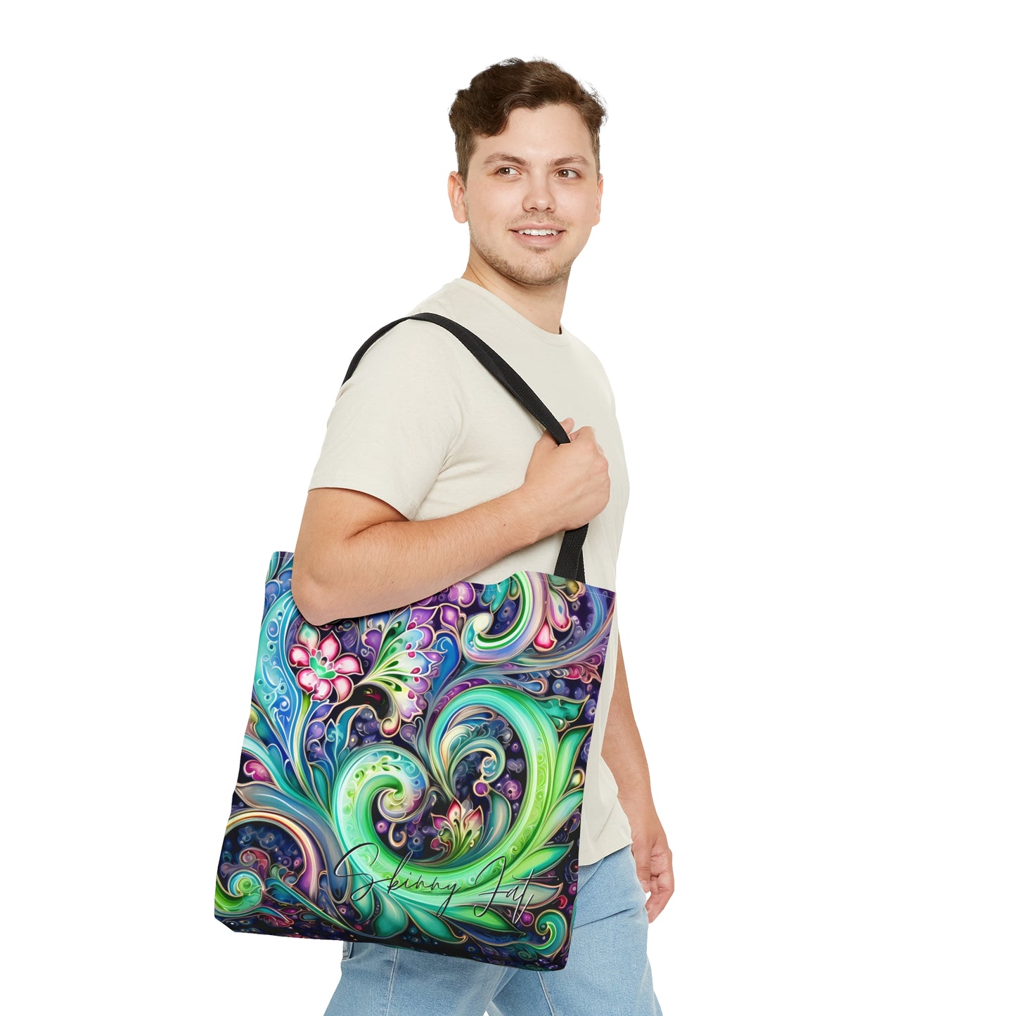 Tote bag for the flower artist lover oil painting inspired Water colour inspired design abstract art tote bag painting tote creative fashion