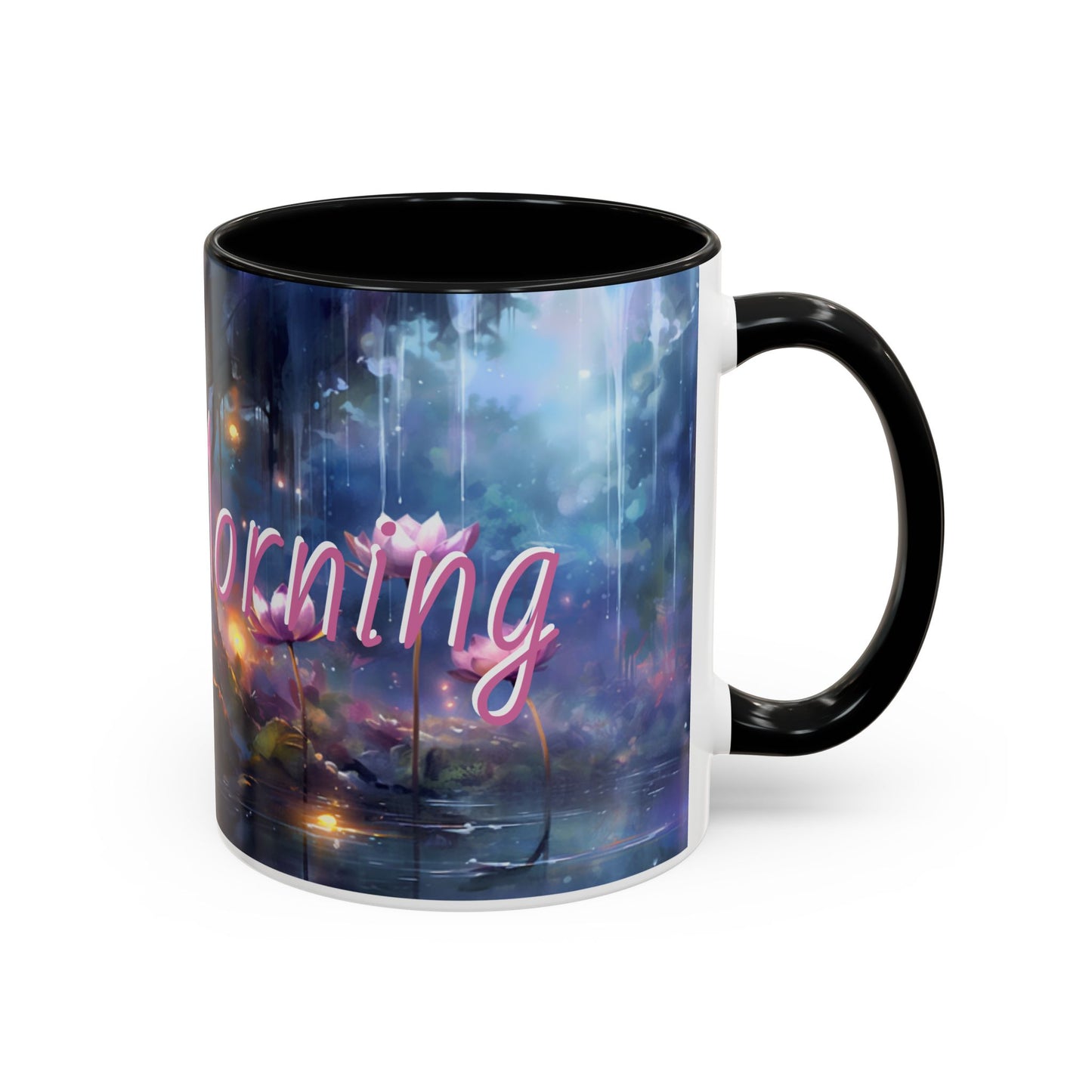 Flower print ceramic coffee mug Hot beverage casual soup mug keep the street life alive with a morning cup of coffee graffiti style 11oz