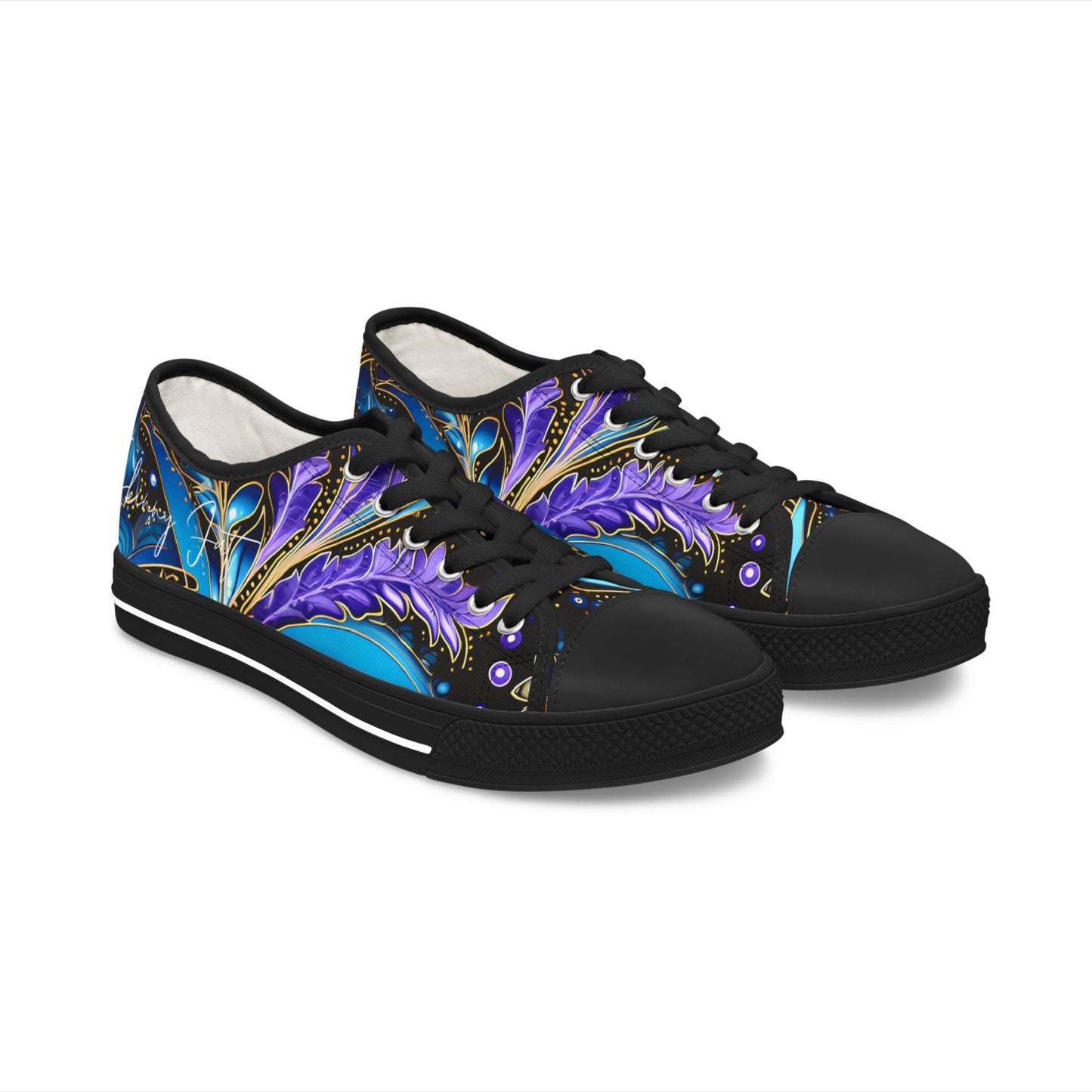 Womens Low Top abstract art print shoe low top abstract art shoes artistic sneaker abstract pattern unique footwear paisley abstract design