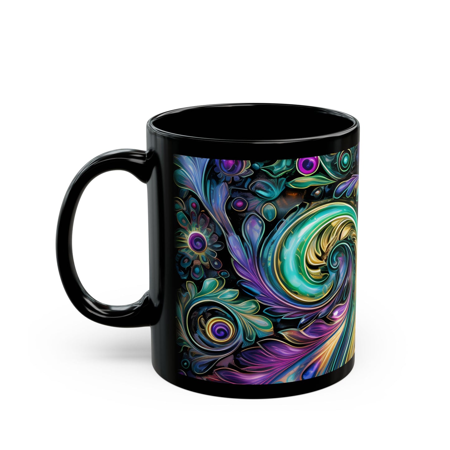 Ceramic coffee mug Ai image printed Hot beverage casual soup cup keeps the pride of Caffine alive with a morning cup of coffee Ai style 11oz