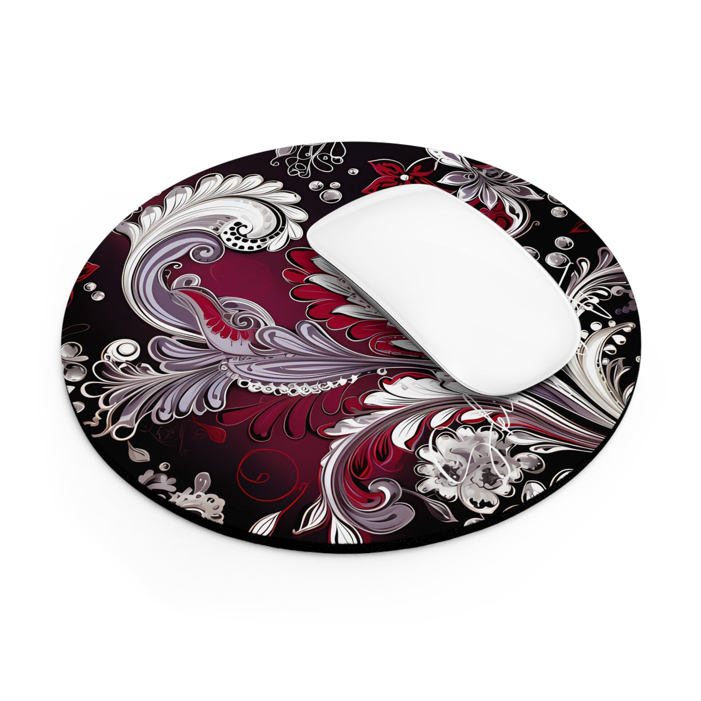 Mouse pad with Ai graphic printed image on circle style gift of Cosmic Creations AI-Infused Circle Mouse Pad gift Captivating Graphic Print