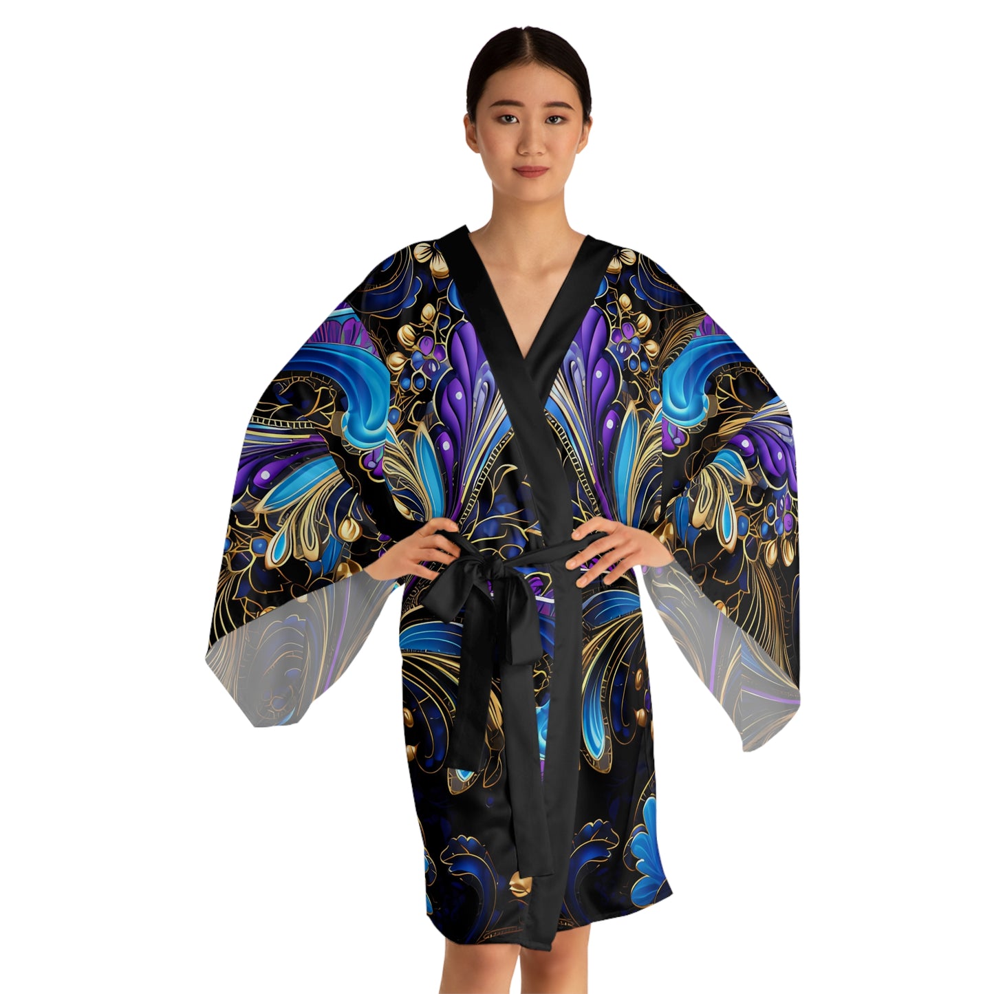 Womens kimono comfortable breathable paisley design leisure wear Spring kimono love of a regal spring Feminine wear casual womens wear