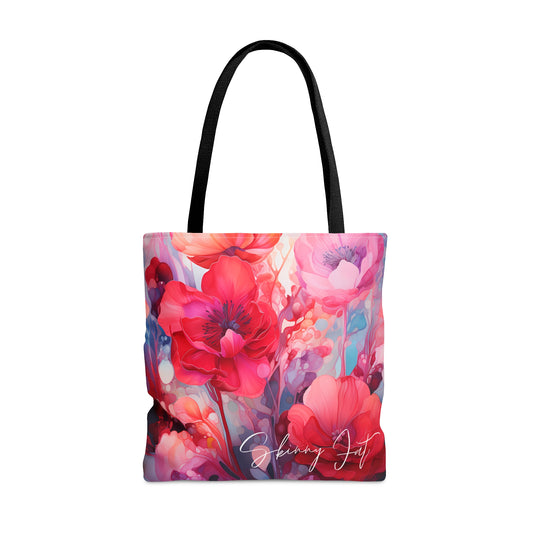 Tote bag for the flower artist lover oil painting inspired Water colour inspired design abstract art tote bag painting tote creative fashion