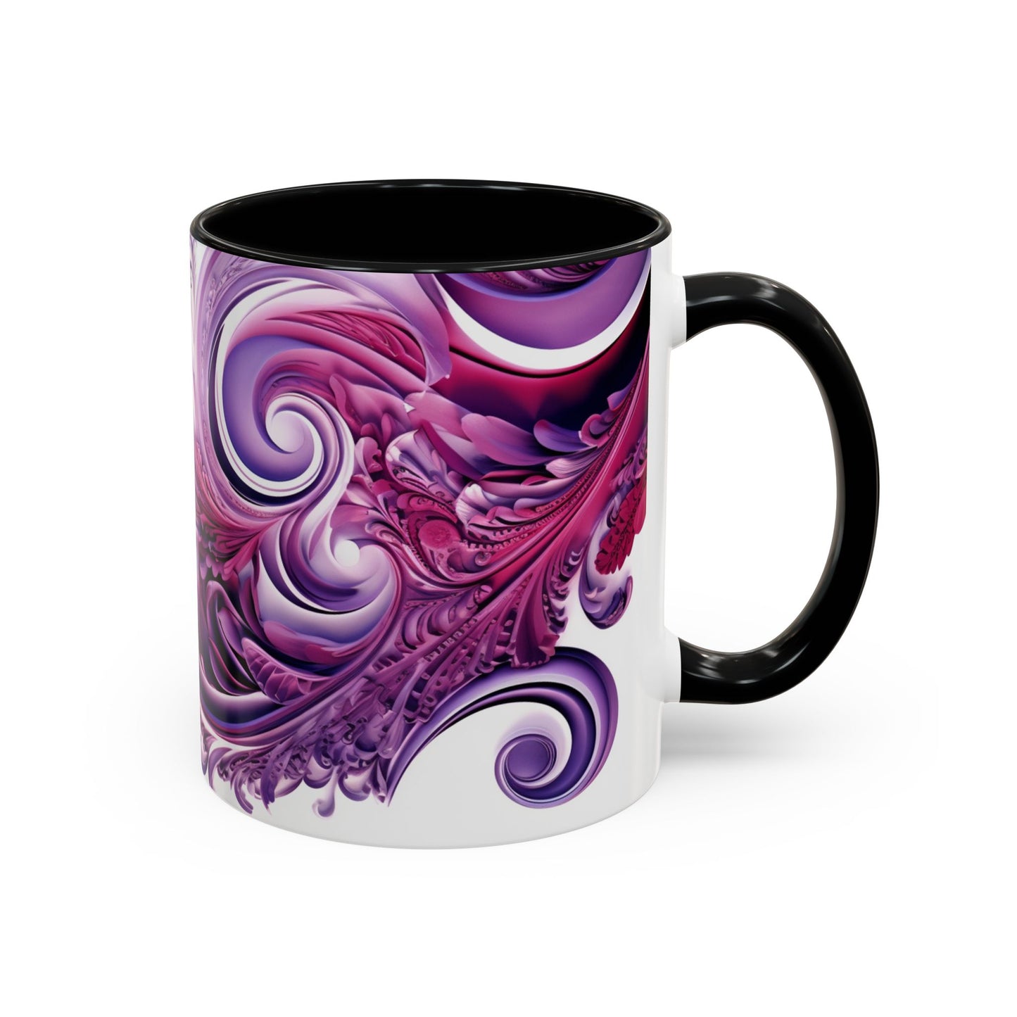 Coffee mug Paisley print ceramic Hot beverage casual soup cup keep the caffeine life alive with a morning drink of coffee regal style 11oz