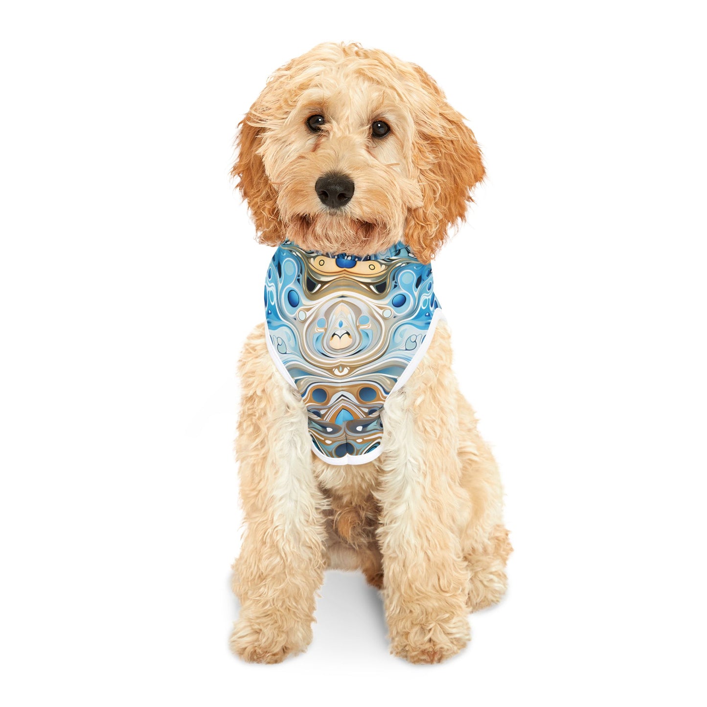 Pet hoodies printed with Ai graphics, polyester made light weight, cozy breathable pet apparel, stylish pet clothing, small pet grooming