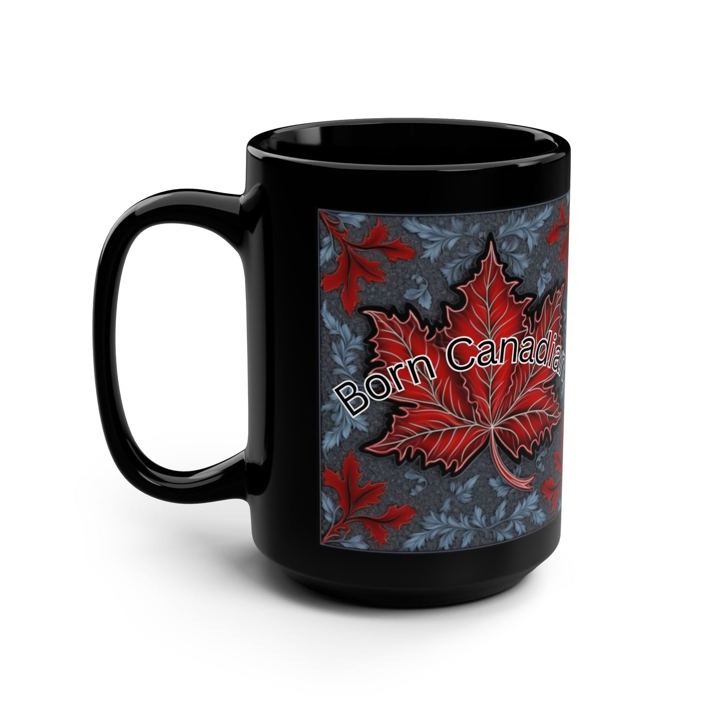 Ceramic coffee mug Ai image printed Hot beverage casual soup cup keeps the pride of Canada alive with a morning cup of coffee Ai style