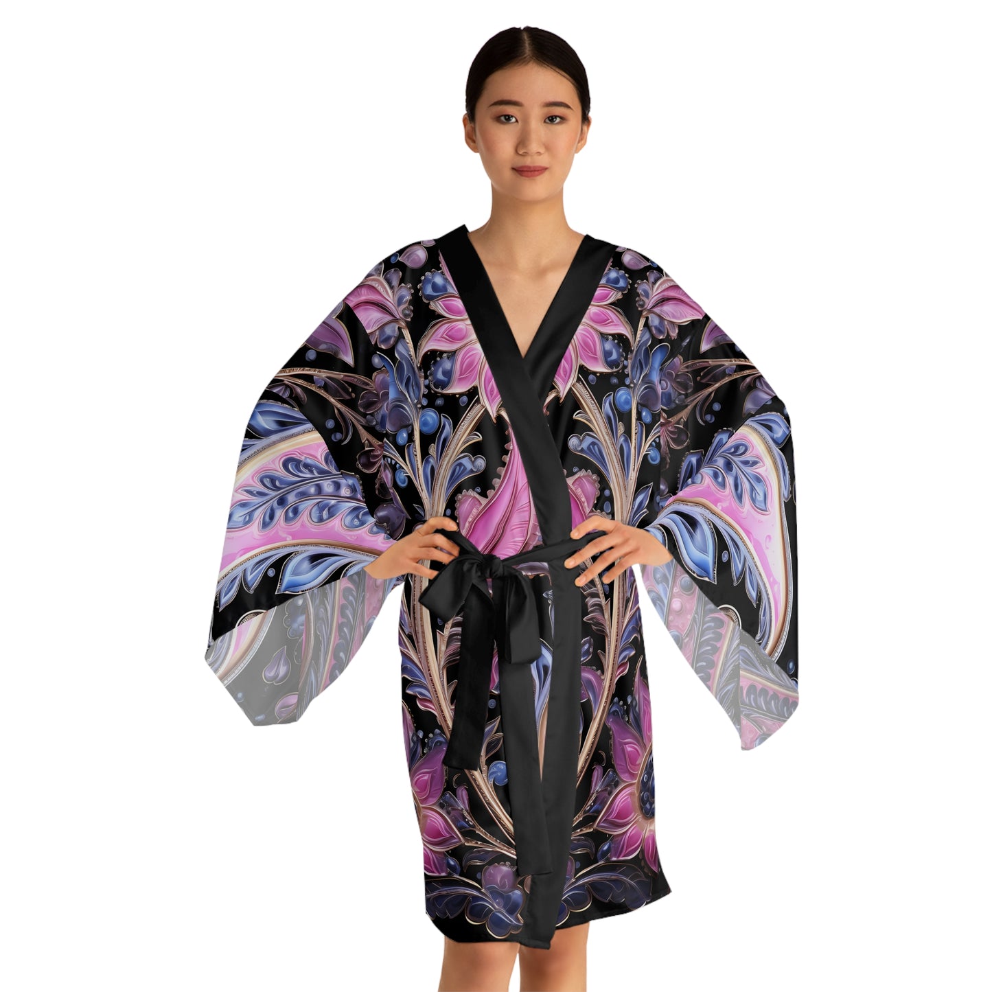 Womens kimono comfortable breathable paisley design leisure wear Spring kimono love of a regal spring Feminine wear casual womens wear