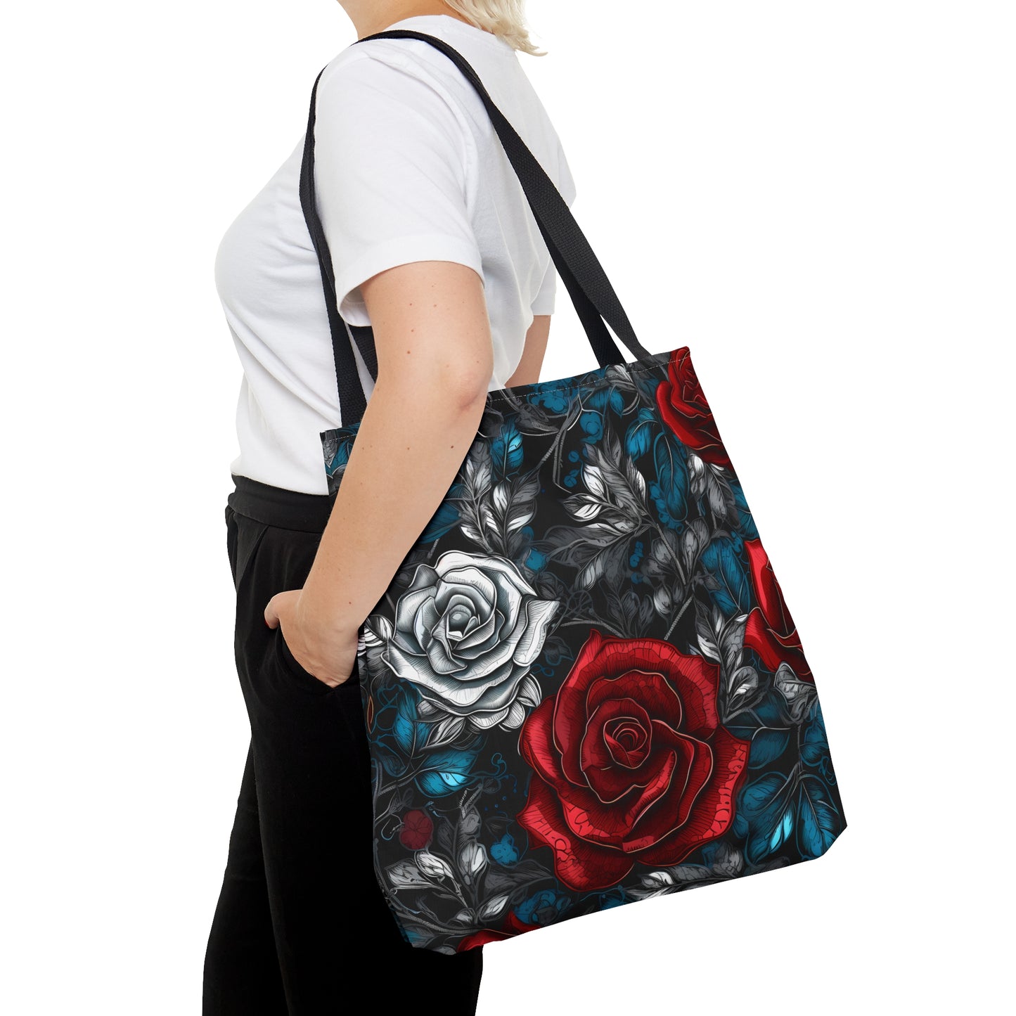 Floral tote bag ai graphic inspired snack pack tote stylish tote bag for travel cool shopping bag casual carrying tote