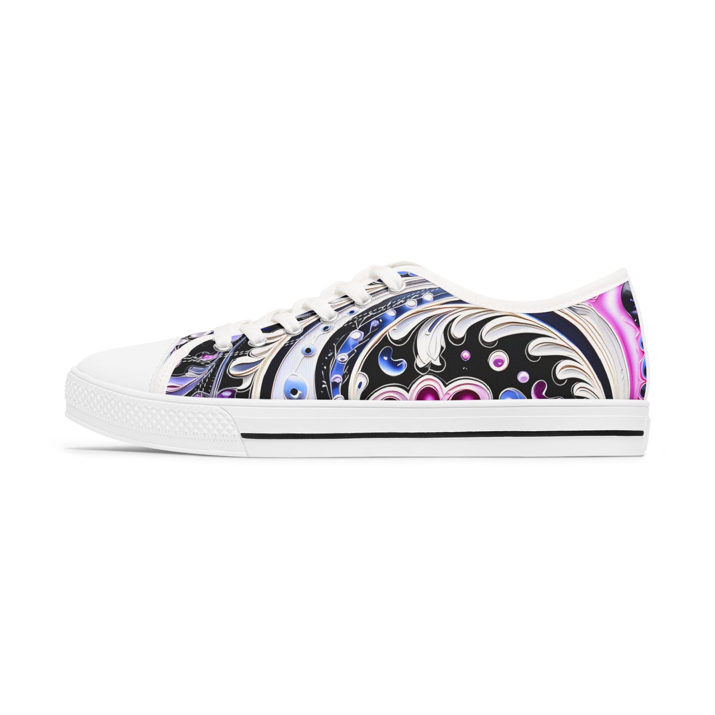 Womens Low Top abstract art print shoe low top abstract art shoes artistic sneaker abstract pattern unique footwear paisley abstract design