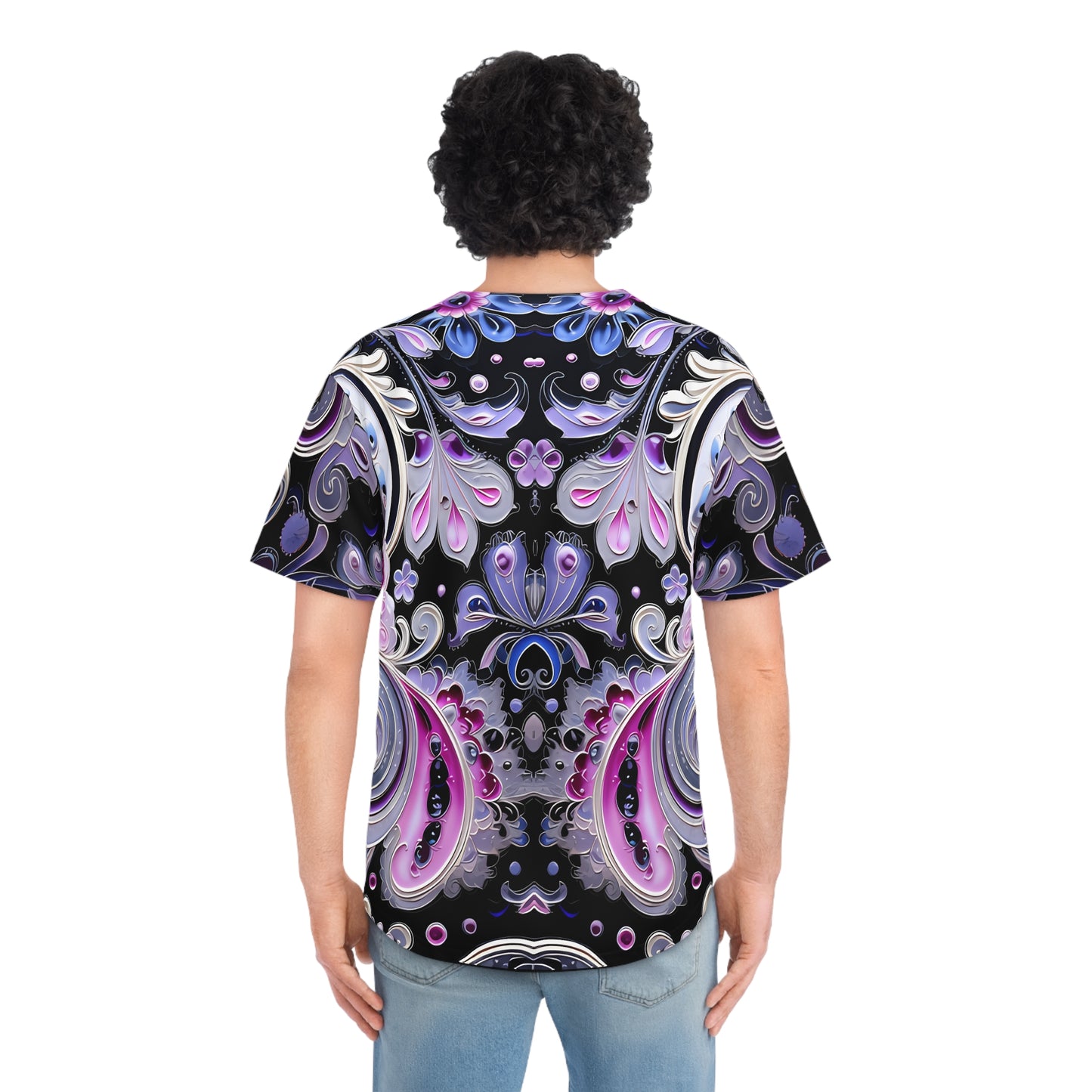 Mens leisure shirt made with class Ai design print Futuristic classy street wear made for that sports fanatic Smart Graphics Men Baseball T