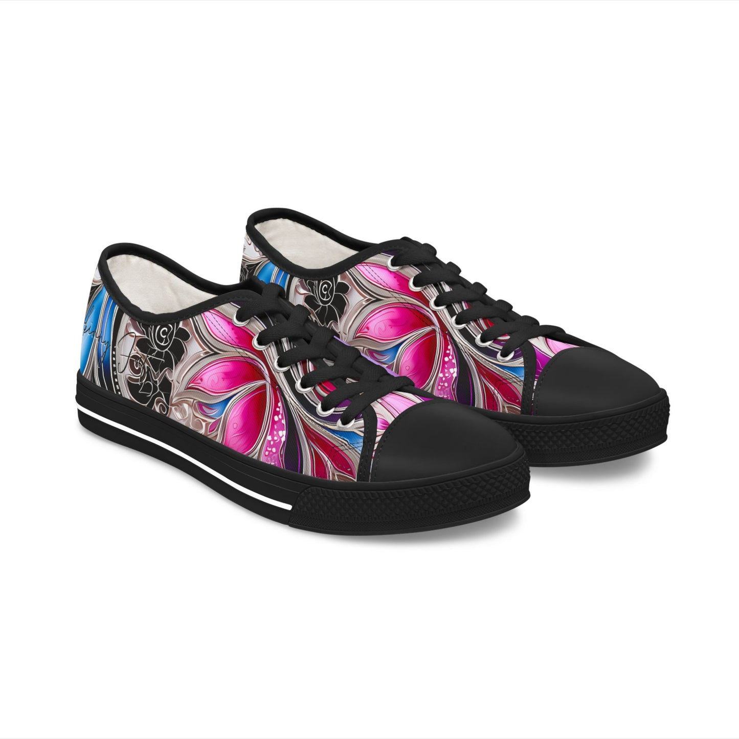 Womens Low Top abstract art print shoe low top abstract art shoes artistic sneaker abstract pattern unique footwear paisley abstract design