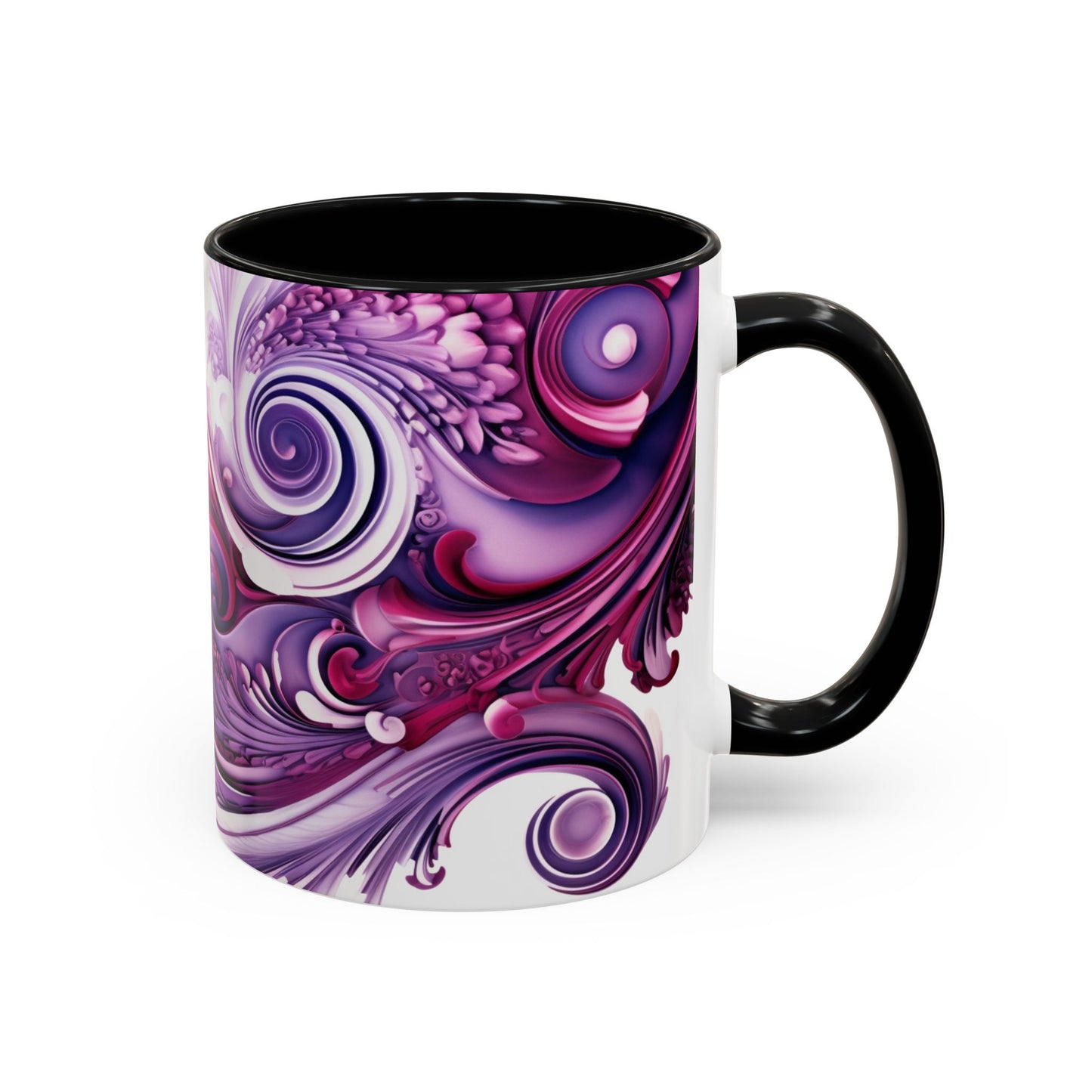 Coffee mug Paisley print ceramic Hot beverage casual soup cup keep the caffeine life alive with a morning drink of coffee regal style 11oz