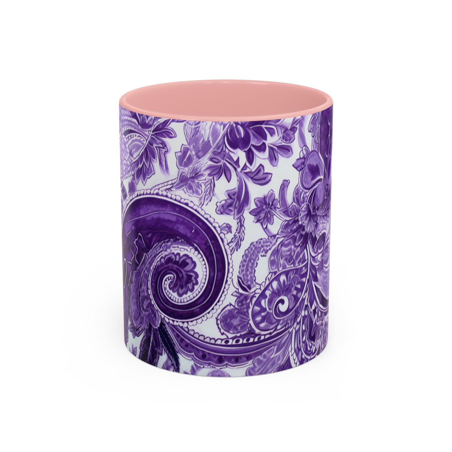 Coffee mug Paisley print ceramic Hot beverage casual soup cup keep the caffeine life alive with a morning drink of coffee regal style 11oz