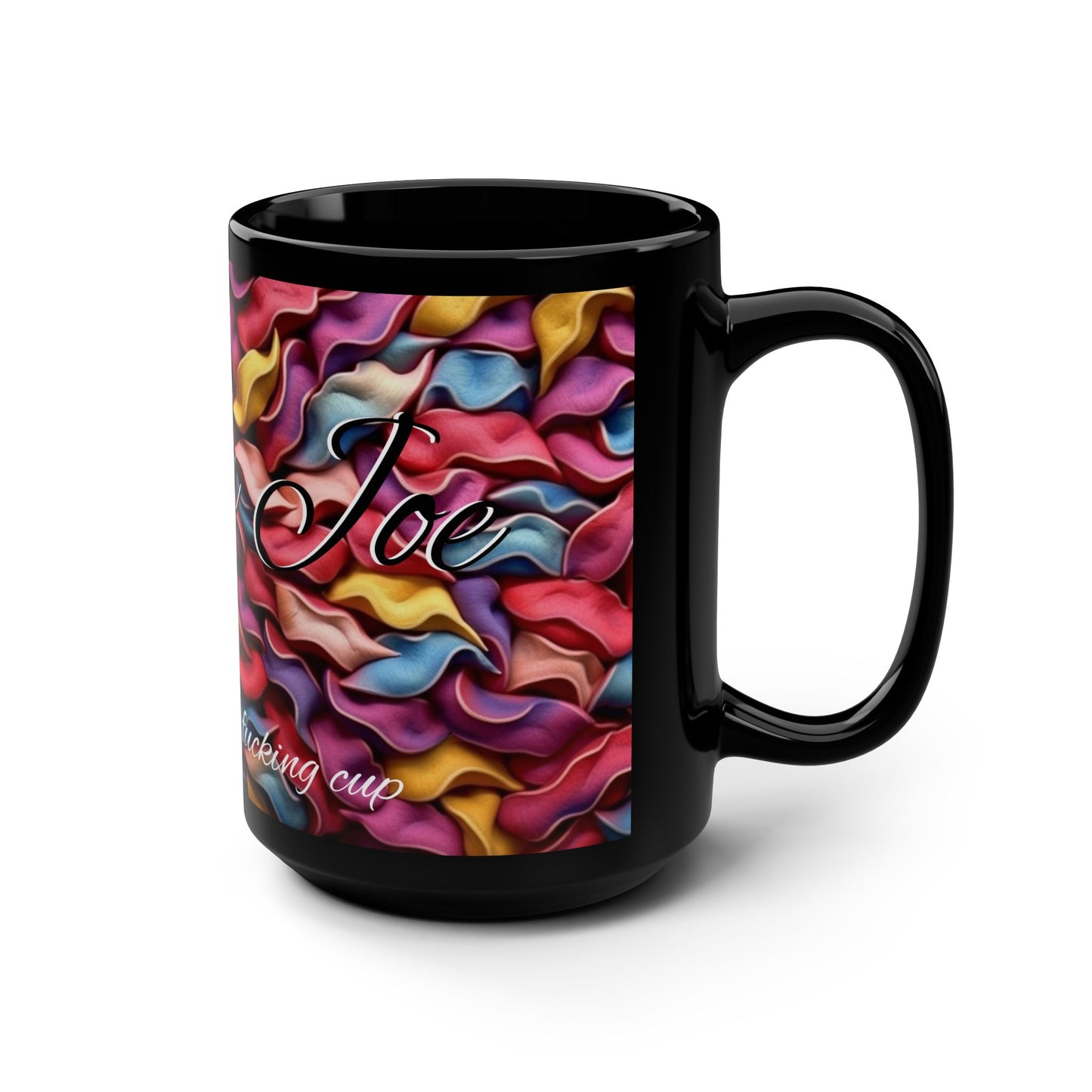 Flower print ceramic coffee mug Hot beverage casual soup mug keep the street life alive with a morning cup of coffee graffiti style 15oz