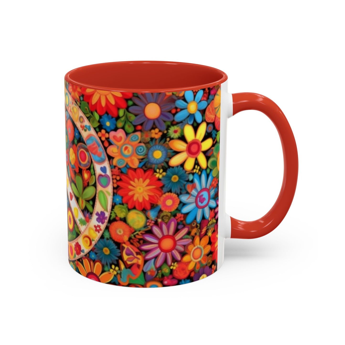 Flower print ceramic coffee mug Hot beverage casual soup mug keep the caffine life alive with a morning cup of coffee Ai tech style