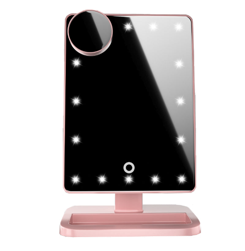 Touch Screen Makeup Mirror with 20 LED Light Bluetooth Music Speaker 10X Magnifying Mirrors Lights