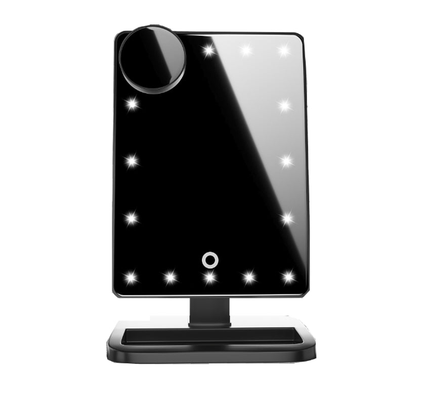 Touch Screen Makeup Mirror with 20 LED Light Bluetooth Music Speaker 10X Magnifying Mirrors Lights