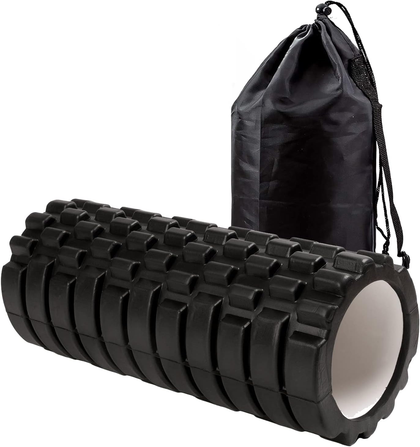 13" Deep Tissue Grid Yoga Fitness EVA Massage Foam Roller Medium Density Deep Tissue Massager for Muscle Massage and Myofascial Trigger Point Release